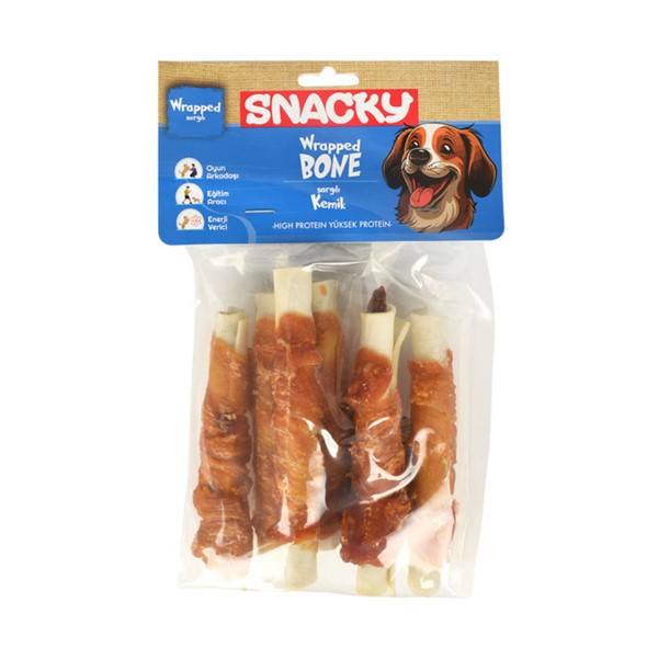 Snacky Tavuk&Ciger Sargılı Köpek Ödülü *13cm 168gr 6'lı Paket X 6 ADET