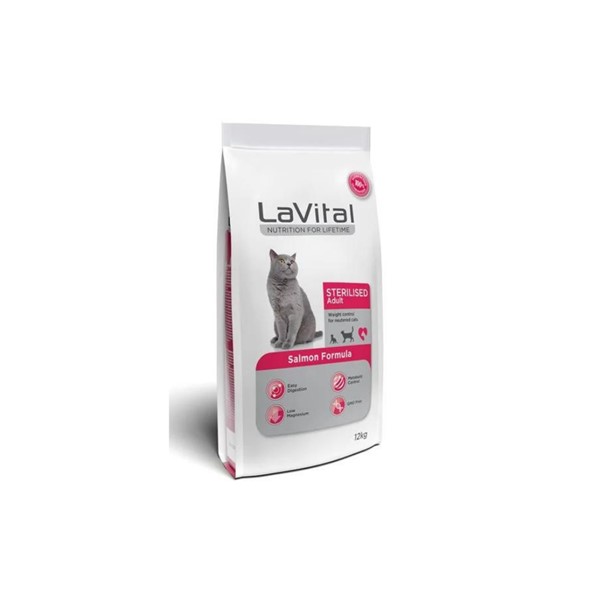 Lavital Sterilised Somonlu Kısırlaştırılmış Kedi Maması 12 Kg