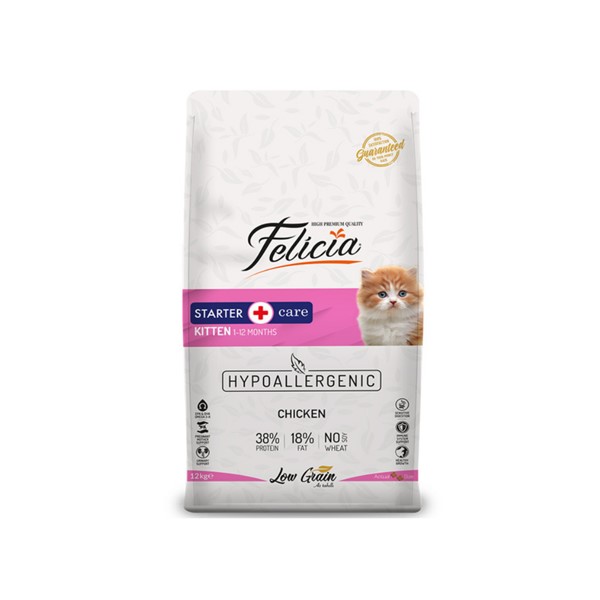 Felicia Yavru Tavuklu Az Tahıllı HypoAllergenic Kedi Maması 12 Kg