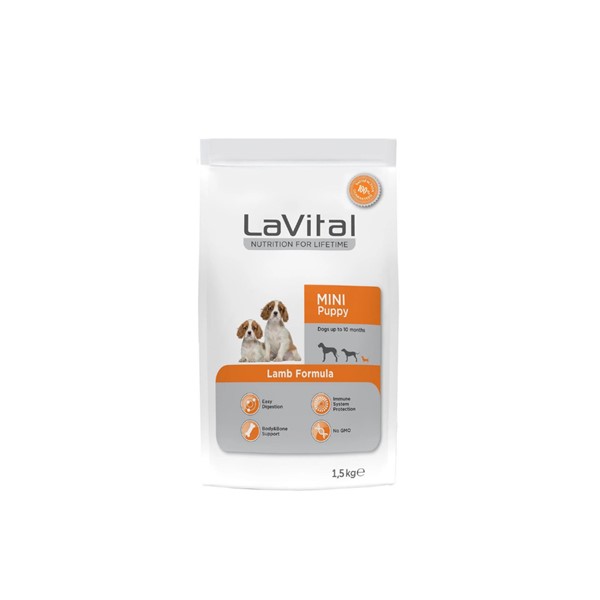 Lavital Mini Puppy Kuzu Etli Küçük Irk Yavru Köpek Maması 1.5 Kg