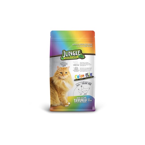 Jungle Colormix Tavuklu 15 kg Yetişkin Kedi Maması