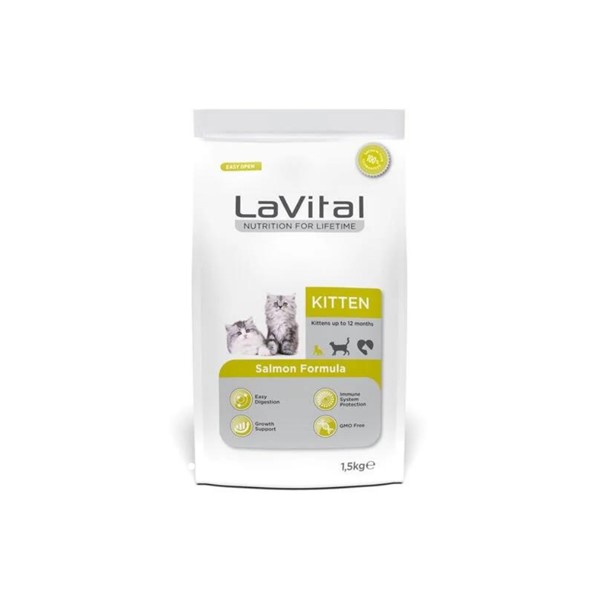 Lavital Kitten Somonlu Yavru Kedi Maması 1.5 Kg