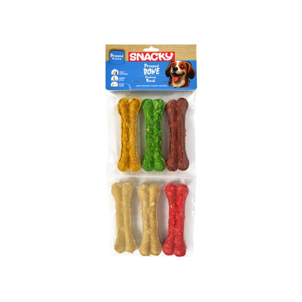 Snacky Munchy Köpek Press Kemik 6'lı *11,5cm *255g X 6 ADET