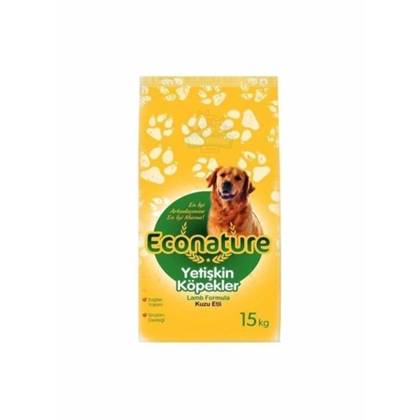 Econature Plus Kuzu Etli Yetişkin Köpek Maması 15 Kg