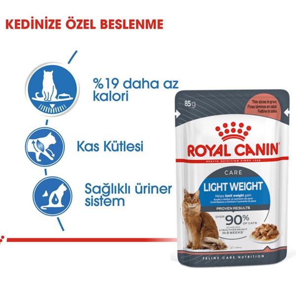 Royal Canin Ultra Light Pouch Yaş Kedi Maması, 85 Gr