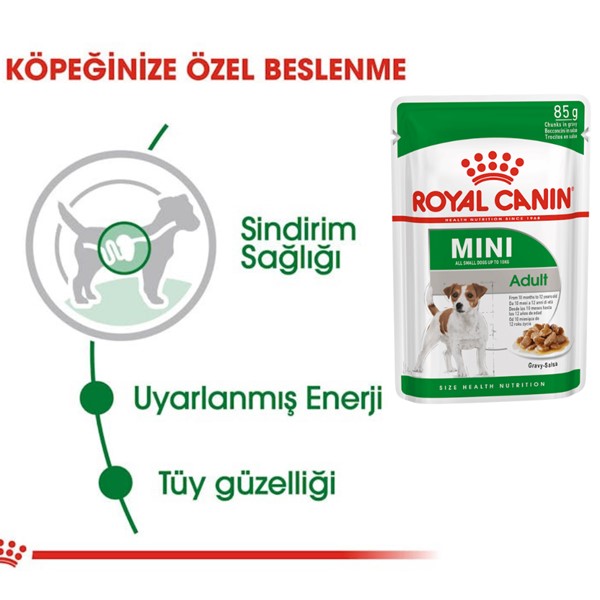 Royal Canin Mini Adult Köpek Maması, Küçük Irk, Yetişkin, 85 Gr