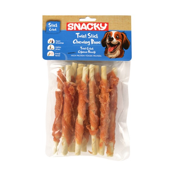 Snacky T. Tavuk Sargılı Çubuk Köpek Ödül 10'lu *13cm *100g X 6 Paket