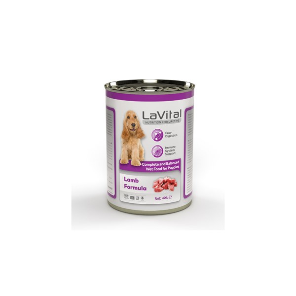 Lavital Kuzu Etli Yavru Köpek Konservesi 400 Gr