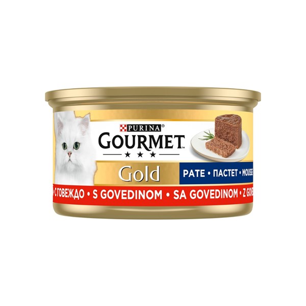 Gourmet Gold Kıyılmış Sığır Etli Yaş Kedi Maması 85gr