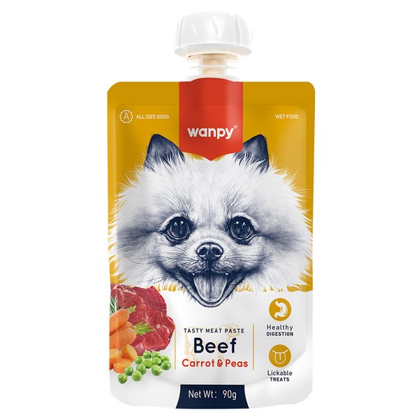 Wanpy Taze Sığır Etli&Havuçlu Köpek Et Ezmesi 90 gr X 6 ADET