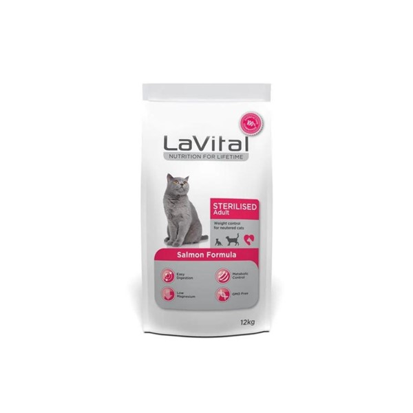 Lavital Sterilised Somonlu Kısırlaştırılmış Kedi Maması 12 Kg