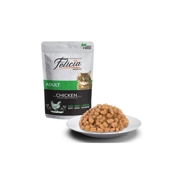 Felicia Tahılsız Pouch Yetişkin Tavuklu Yaş Kedi Maması 85 gr