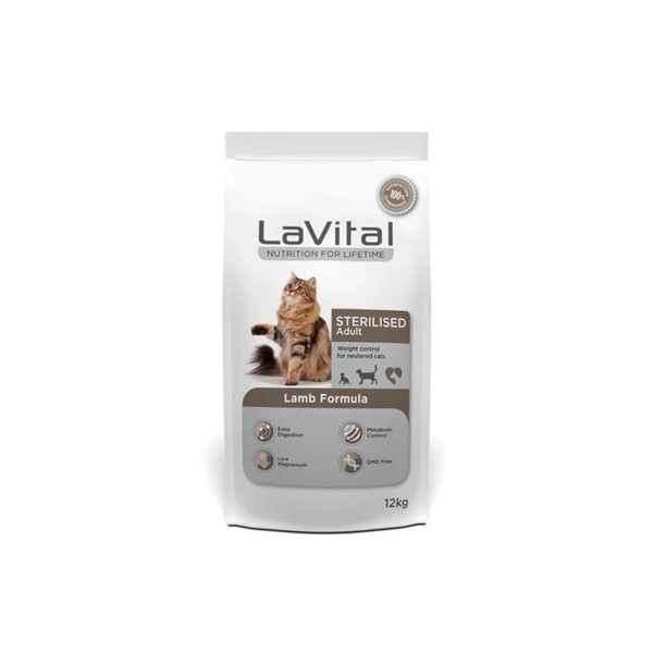 Lavital Sterilised Kuzu Etli Kısırlaştırılmış Kedi Maması 12 Kg