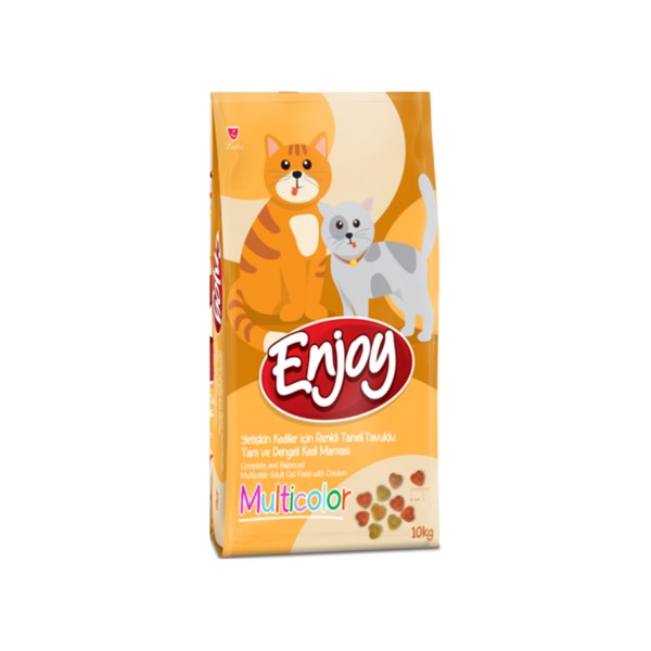 Enjoy Multi Color Tavuklu Yetişkin Kedi Maması 10 Kg