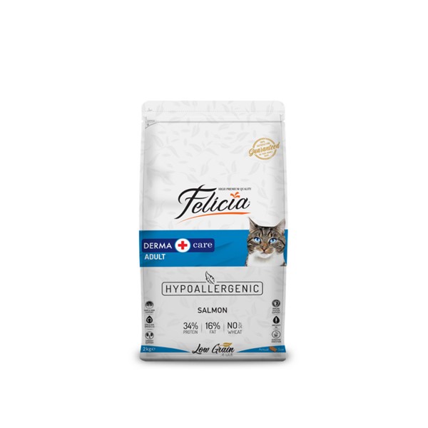 Felicia Yetişkin Somonlu Az Tahıllı HypoAllergenic Kedi Maması 2 Kg