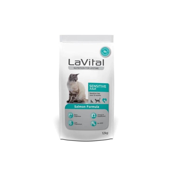 Lavital Sensitive Somonlu Yetişkin Kedi Maması 12 Kg