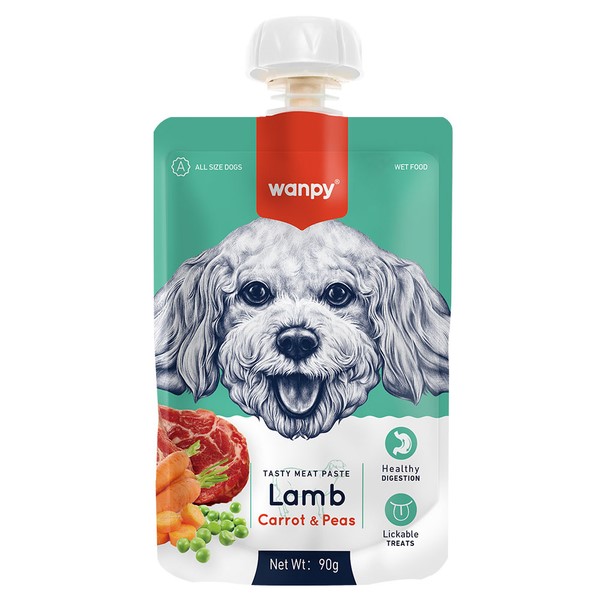 Wanpy Taze Kuzulu&Havuçlu Köpek Et Ezmesi 90 gr  X 6 ADET