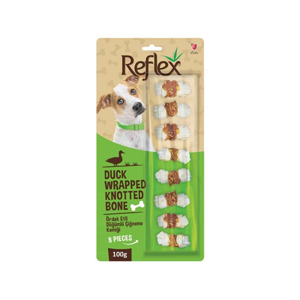 REFLEX ÖRDEK ETLİ DÜĞÜMLÜ KEMİK 8 Lİ 100 GR