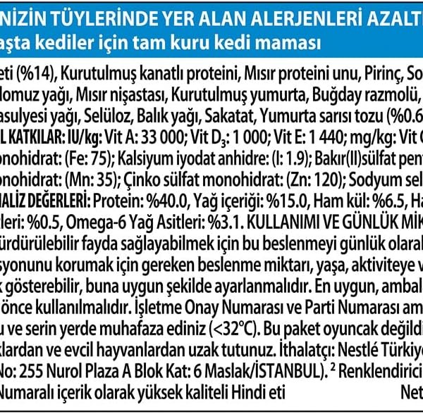 Pro plan Liveclear 7+ Hindili Kısırlaştırılmış Kedi Maması 1.4 kg