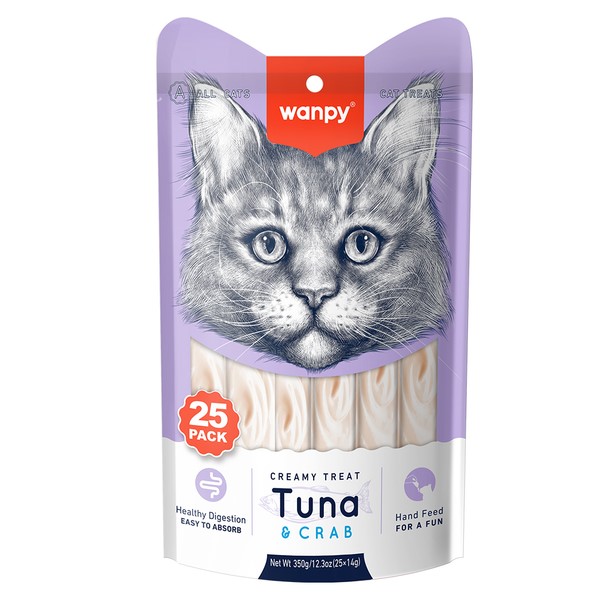 Wanpy Ton Balıklı&Yengeçli Krema Kedi Ödülü 25*14 gr