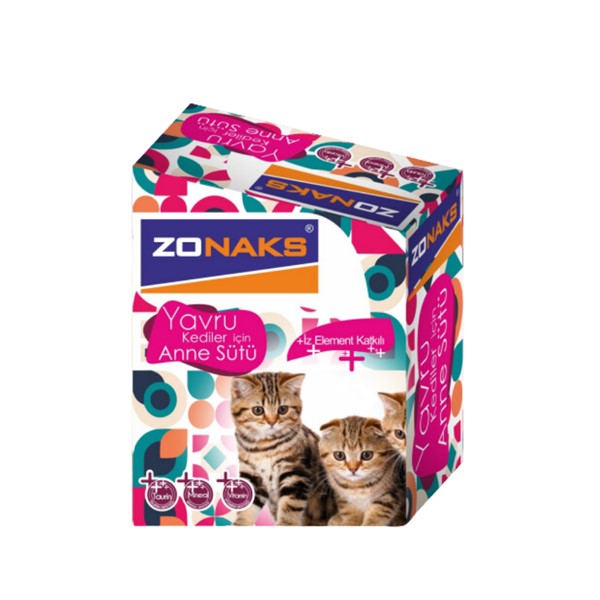 ZONAKS MILK POWDER FOR KITTEN 14X15 GR (Yavru Kediler için Süt Tozu)