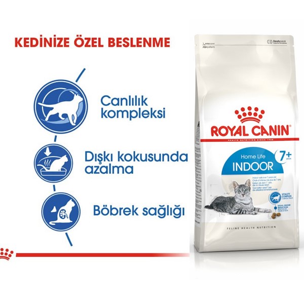 Royal Canin Indoor +7 Ev Kedileri İçin Yaşlı Kedi Maması 3,5kg