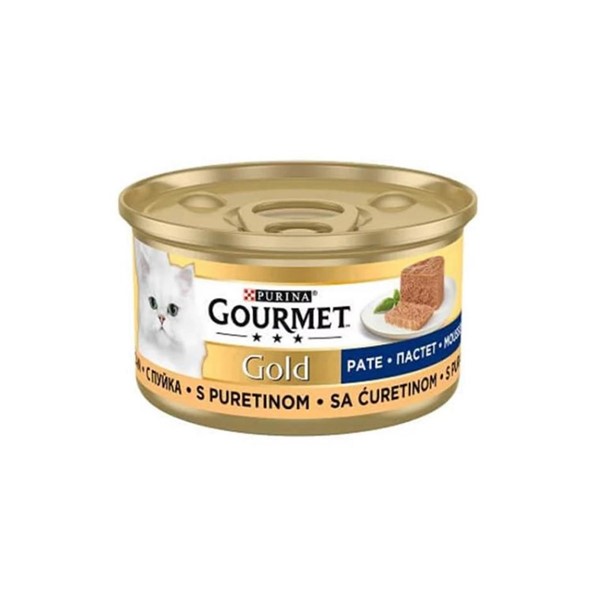 Gourmet Gold Kıyılmış Hindili Yaş Kedi Maması 85gr