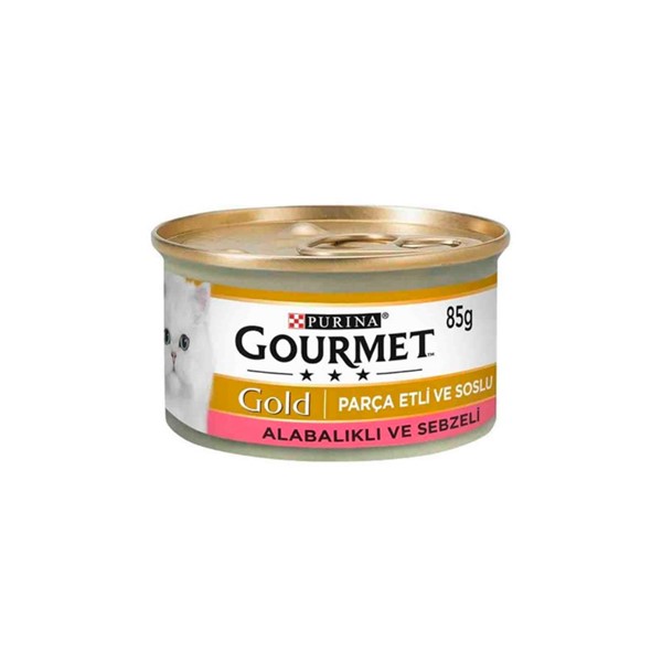 Gourmet Gold Parça Etli Alabalıklı ve Sebzeli Yaş Kedi Maması 85gr