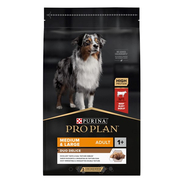 Pro Plan Duo Delice Sığır Etli Orta ve Büyük Irk Yetişkin Köpek Maması  2.5 Kg