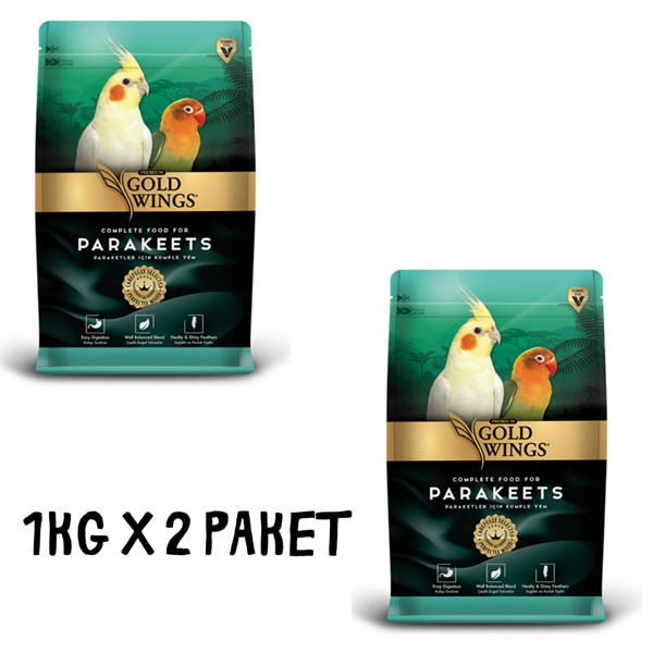 Gold Wings Premium Paraket Yemi 1 Kg X 2 Paket