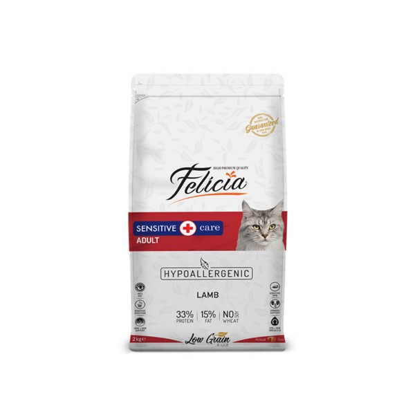 Felicia Yetişkin Kuzu Etli Az Tahıllı HypoAllergenic Kedi Maması2 Kg