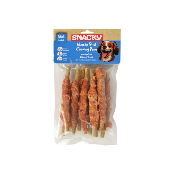 Snacky Munchy Tavuk Sargılı Köpek Ödül 10'lu *13cm *120g X 6 PAKET