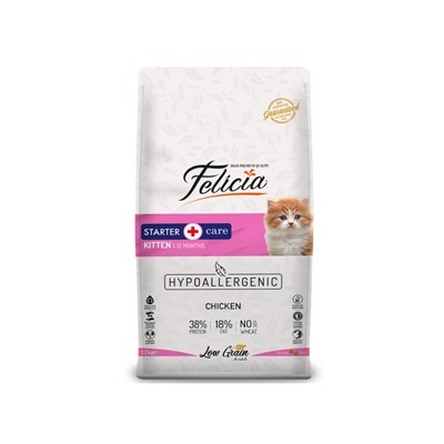 felicia yavru tavuklu az tahıllı hypoallergenic kedi maması 12 kg, 8681299601271,tavuklu yavru kedi maması,kuru kedi maması,felicia,felicia kuru kedi maması,yavru ve emziren kediler için kuru mama