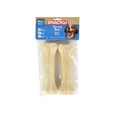 snacky beyaz köpek çiğneme kemiği 15cm *2'li *145g x 6 adet, 8682631205119,köpek çiğneme kemiği,köpek ödül maması