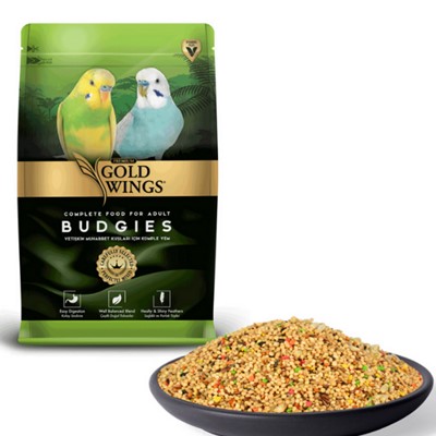 Gold Wings Premium Muhabbet Kuşu Yemi 1 Kg (Aynalı Salıncak Hediyeli)