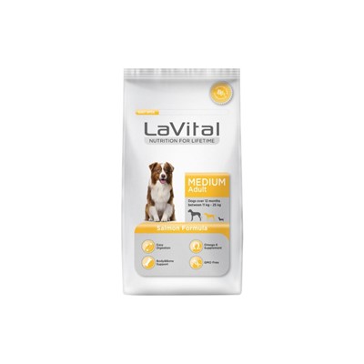 lavital orta ırk somonlu yetişkin köpek maması 3 kg, 8014556127298,lavital,orta ırk köpek maması,yetişkin köpek maması,kuru köpek maması,somonlu yetişki köpek maması