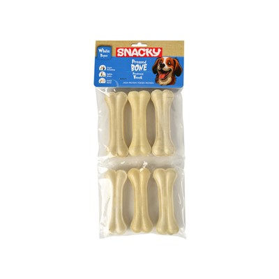 snacky beyaz köpek çiğneme kemiği 10cm *6'lı *165g x 6 adet, 8682631205096,snacky,köpek ödül kemiği,çiğneme kemiği