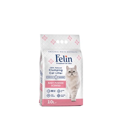 felin bebek pudrası kokulu kedi kumu 10 l, 8681900005047,felin bebek pudrası kokulu kedi kumu 10 l,kedi kumu