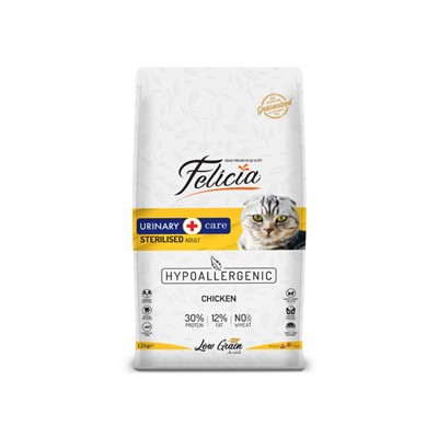 felicia  sterilised tavuklu az tahıllı hypoallergenic kedi maması  12 kg, 8681299606658,felicia,tavuklu kısır kedi maması,kedi maması