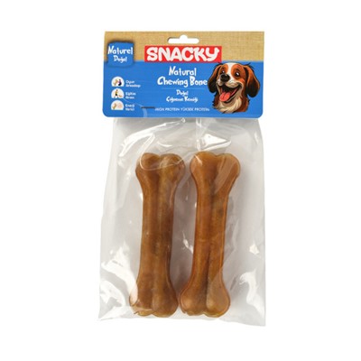 snacky nat. köpek çiğneme kemiği 13cm *2'li *95g x 6 adet, 8682631205041,snacky,köpek ödül kemiği