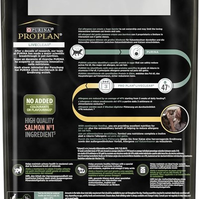 Pro plan Liveclear Somonlu Kısırlaştırılmış Kedi Maması 1.4 kg