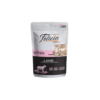 felicia tahılsız pouch yavru kuzu etli yaş kedi maması  85 gr, 8682631200046,felicia,kuzulu yaş kedi maması,felicia yaş mama,tahılsız yaş mama