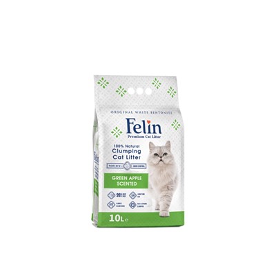 felin yeşil elma kokulu kedi kumu 10 l, 8681900005412,felin yeşil elma kokulu kedi kumu 10 l,kedi kumu