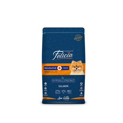 felicia yetişkin somonlu small az tahıllı /mini hypoallergenic köpek maması  3 kg, 8681299601226,felicia,somonlu köpek maması,kuru köpek maması,yetişkin köpek maması