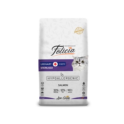 felicia sterilised somonlu az tahıllı hypoallergenic kedi maması 12 kg, 8681299601332,felicia,kısırlaştırılmış kedi maması,kuru kedi maması,yetişkin kedi maması