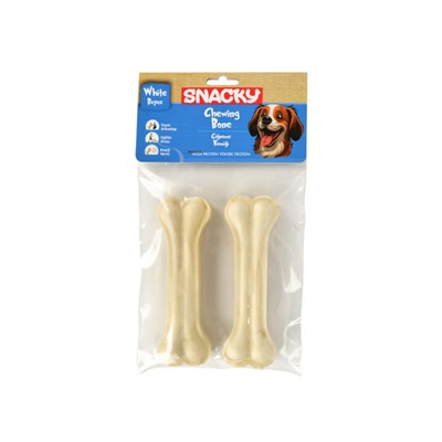 snacky beyaz köpek çiğneme kemiği 13cm *2'li *95g x 6 adet, 8682631205102,snacky,çiğneme kemiği,ödül kemiği,köpek ödül maması