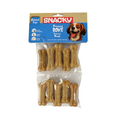 snacky natural köpek çiğneme kemiği 5cm *10'lu *110g x 6 paket, snacky natural köpek çiğneme kemiği,köpek ödülü,snacky ödül