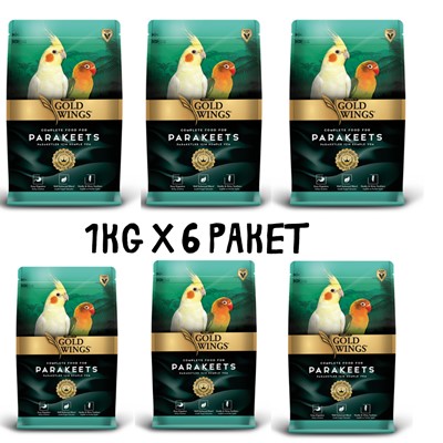 gold wings premium paraket yemi 1 kg x 6 paket, 8680468041863,gold wings premium , premium paraket yemi