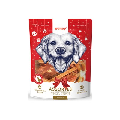 wanpy karışık yılbaşı köpek ödülü 300 g x 3 paket, 6927749813002,wanpy,köpek ödül maması