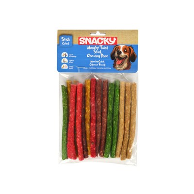 snacky munchy köpek burgu çubuk 15'li *13cm *105g x 6 adet, 8682631205171,burgu çubuk ödülü,köpek ödül çubuğu,snacky köpek ödülü